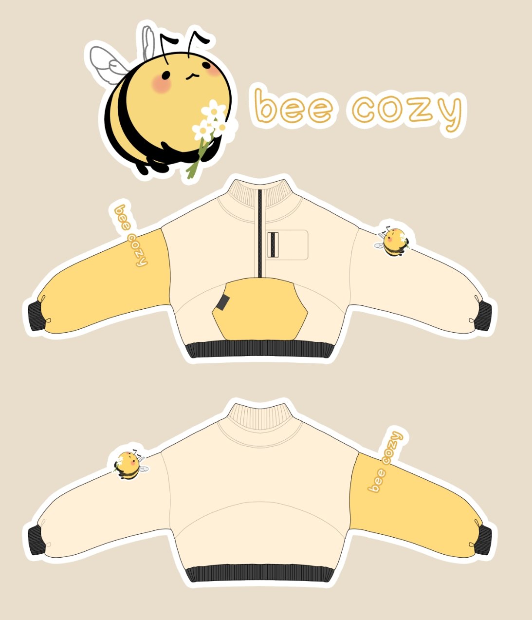 🌷 福娃  fuwa on X: A few people asked if the bee cozy jacket got the  same changes as the rabbit! Yes! Both jackets have hidden inside pockets,  as well as